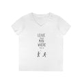 Leave that man where he at Ladies' V-Neck T-Shirt