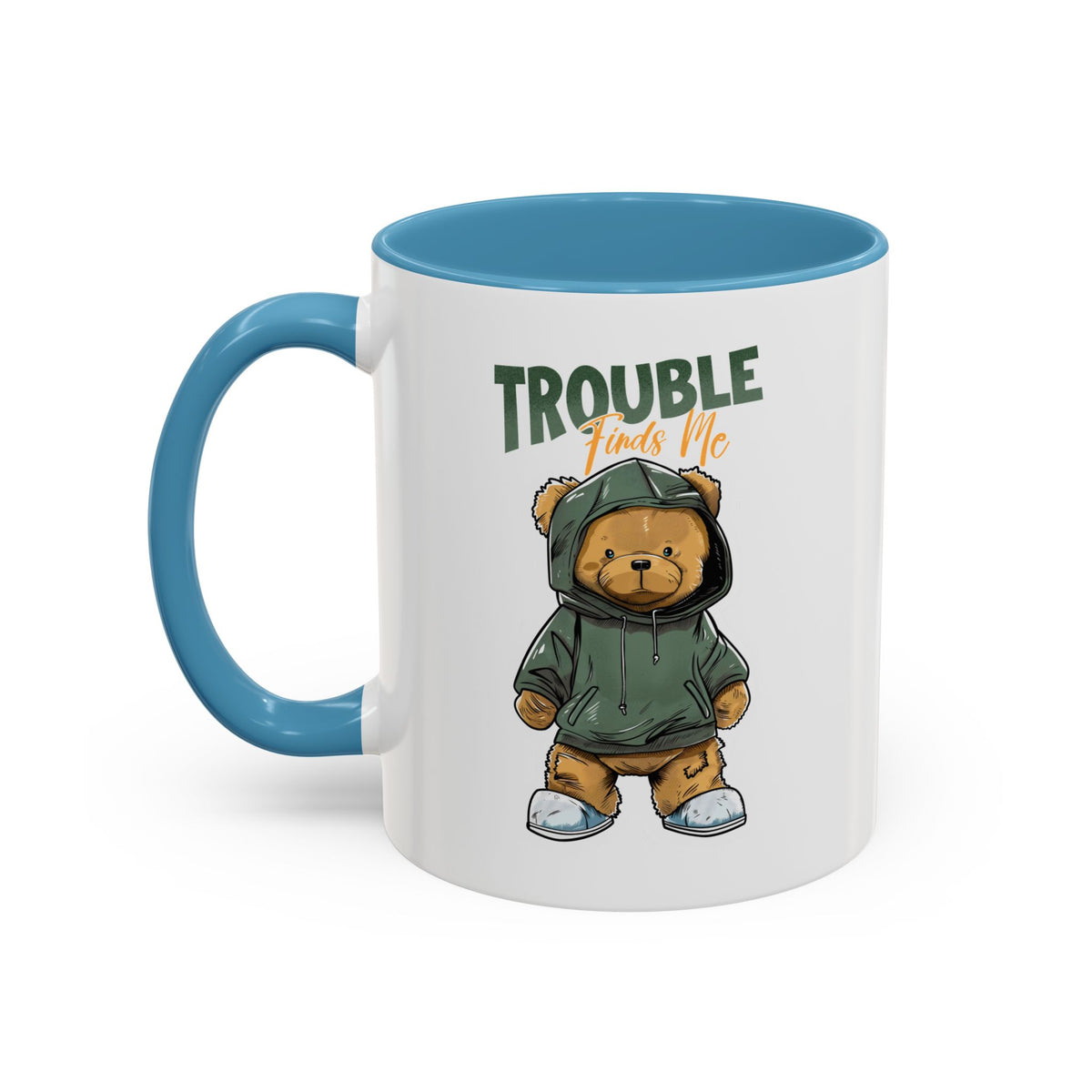 Trouble Finds Me Accent Coffee Mug