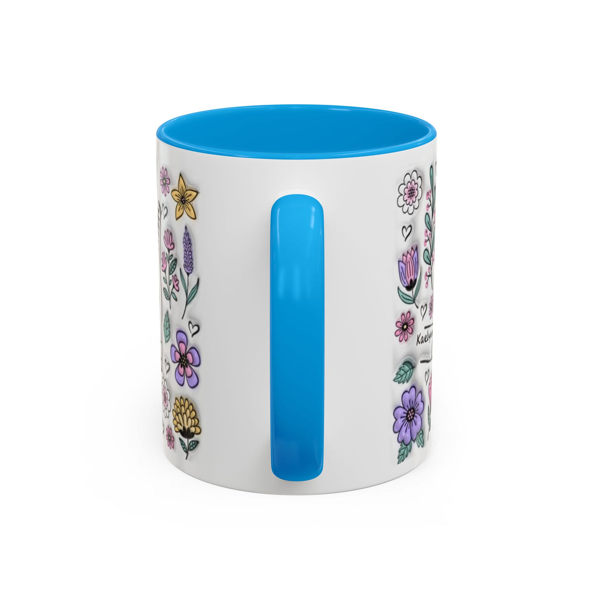 Custom Up to 6 Kids Holding Mom's Hand 3D Colorful Mugs (11oz, 15oz)