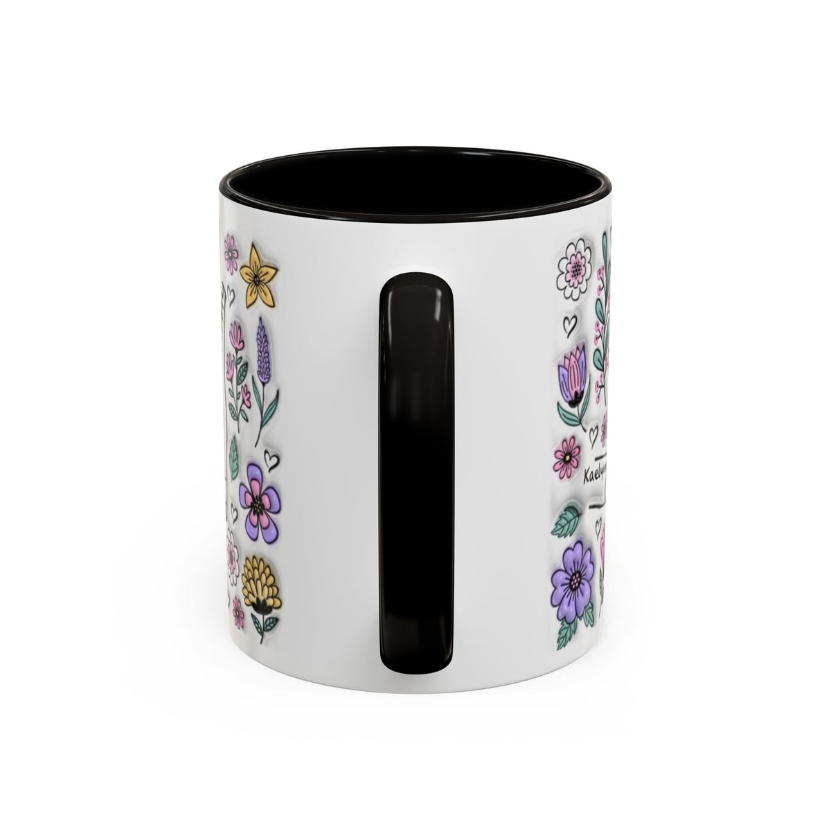 Custom Up to 6 Kids Holding Mom's Hand 3D Colorful Mugs (11oz, 15oz)