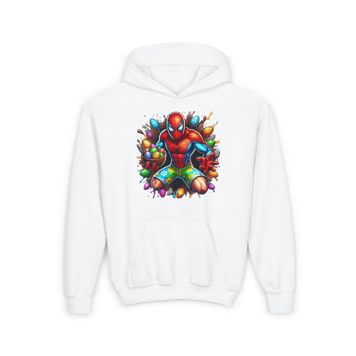 Spider man Easter youth Heavy Blend Hooded Sweatshirt