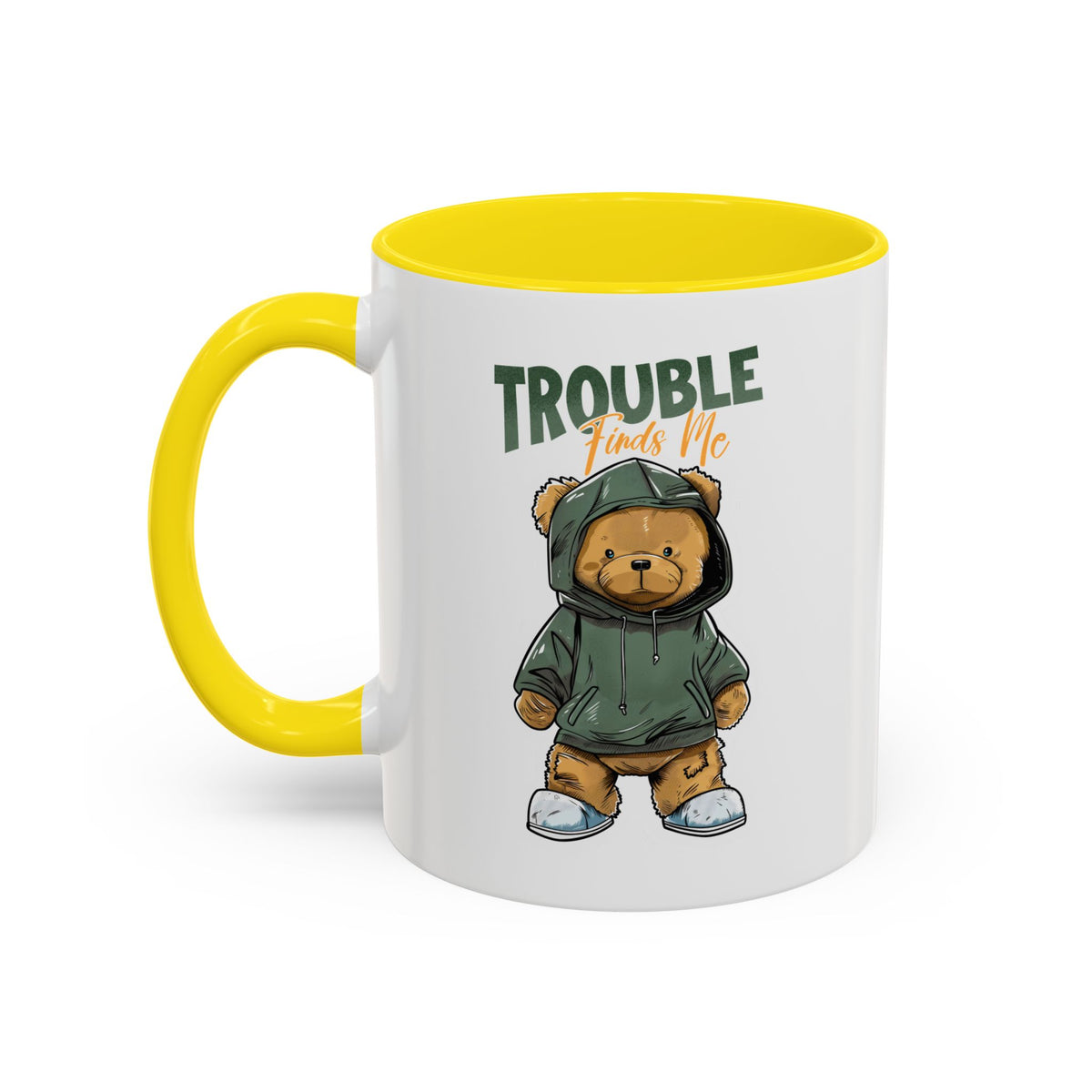 Trouble Finds Me Accent Coffee Mug