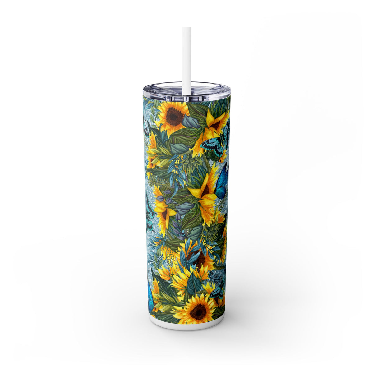 Be Strong Skinny Tumbler with Straw, 20oz