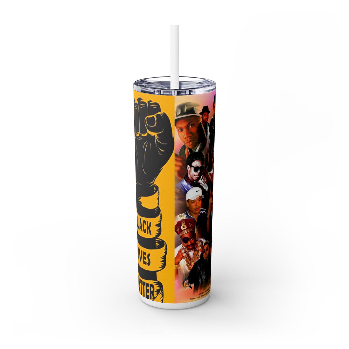 Legend of hip hop Skinny Tumbler with Straw, 20oz