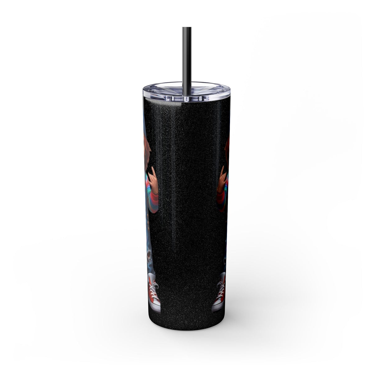 Chucky Skinny Tumbler with Straw, 20oz