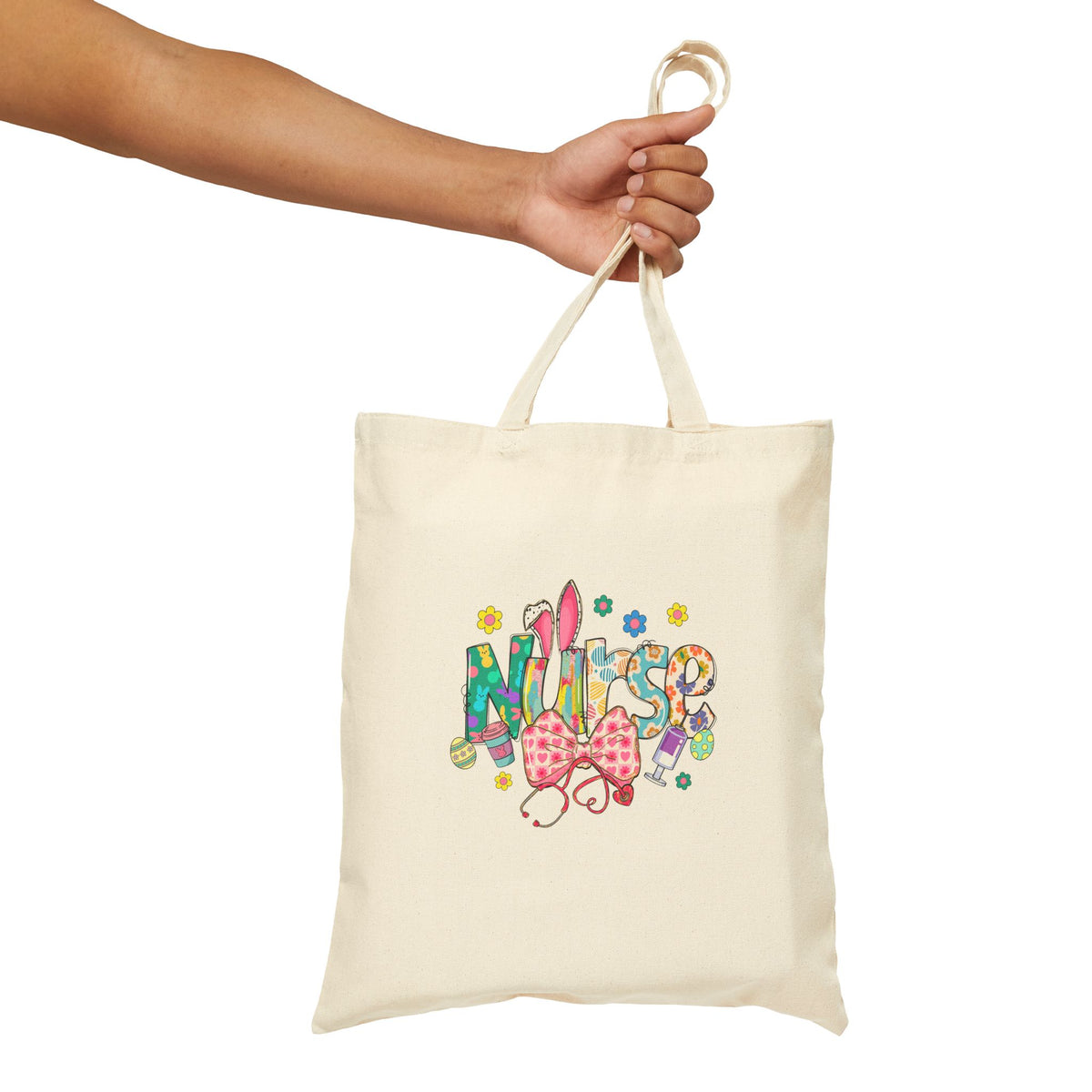 Nurse Cotton Canvas Tote Bag