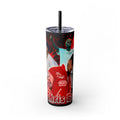 chris brown Skinny Tumbler with Straw, 20oz
