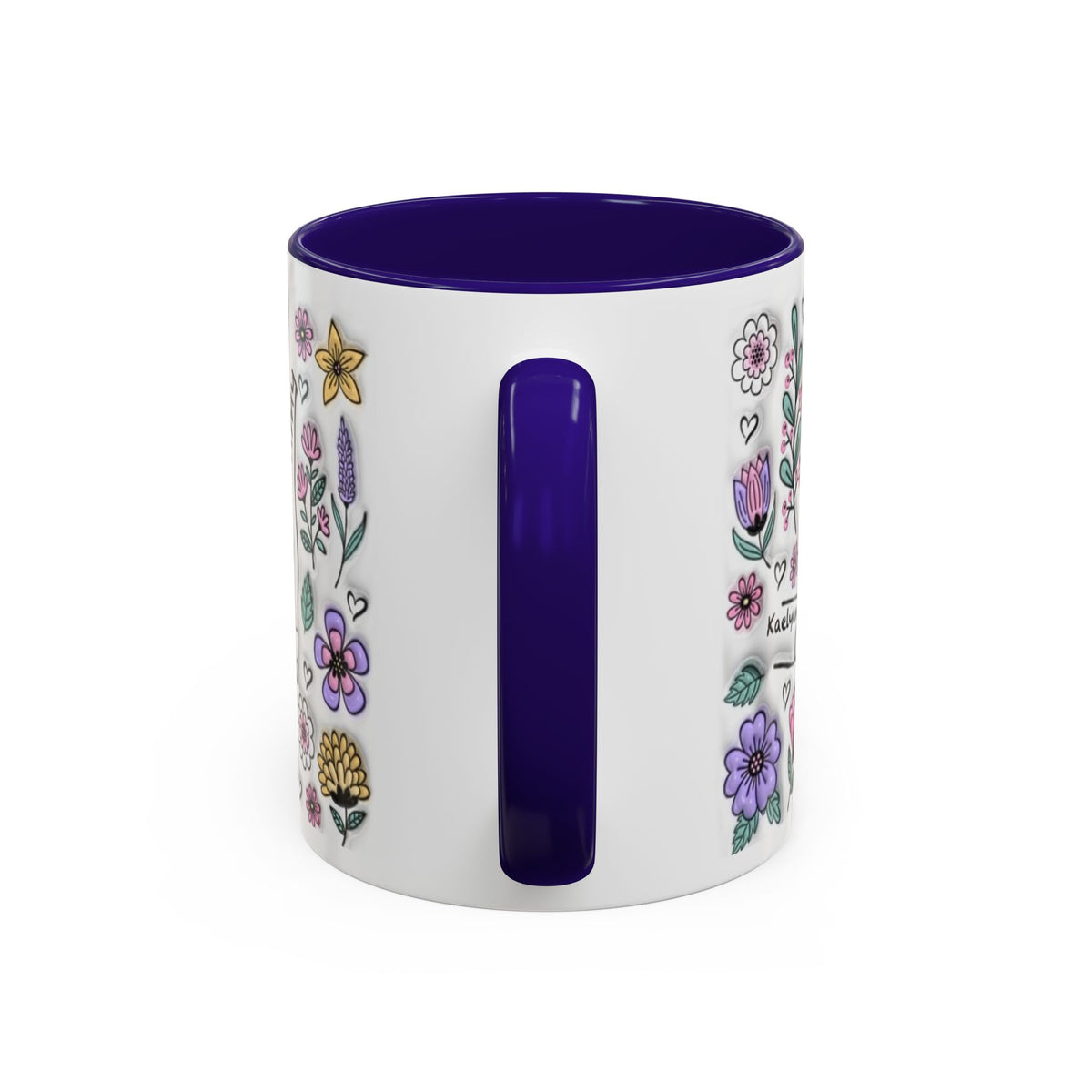 Custom Up to 6 Kids Holding Mom's Hand 3D Colorful Mugs (11oz, 15oz)