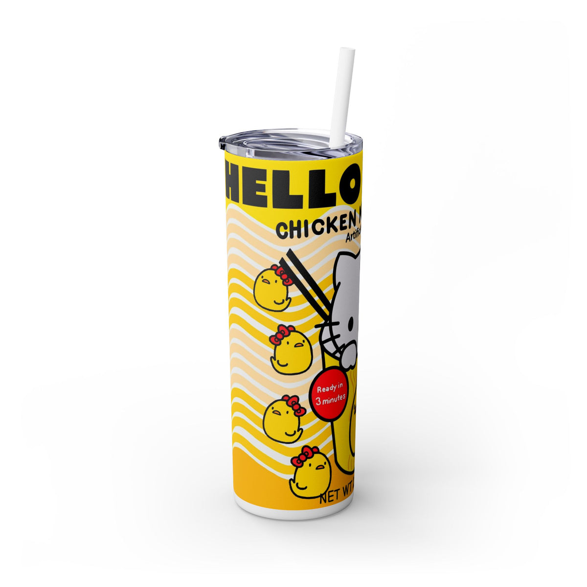 Hello kitty Skinny Tumbler with Straw, 20oz