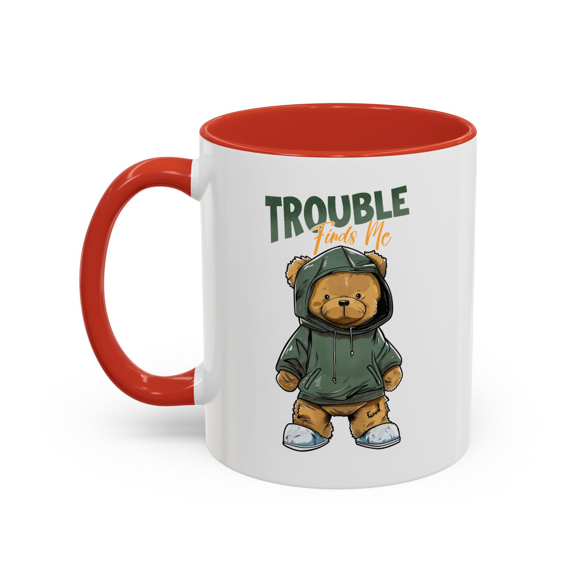 Trouble Finds Me Accent Coffee Mug