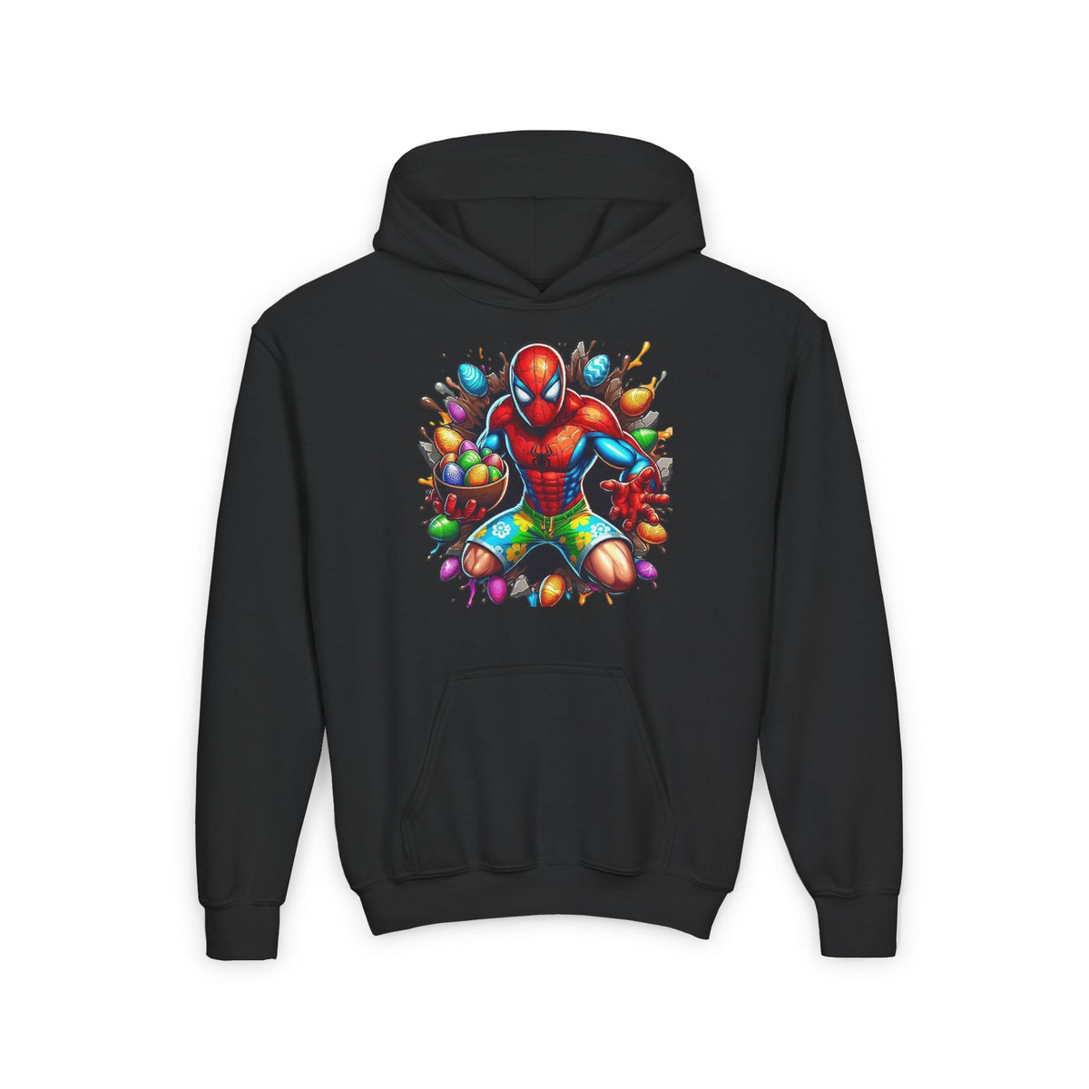 Spider man Easter youth Heavy Blend Hooded Sweatshirt